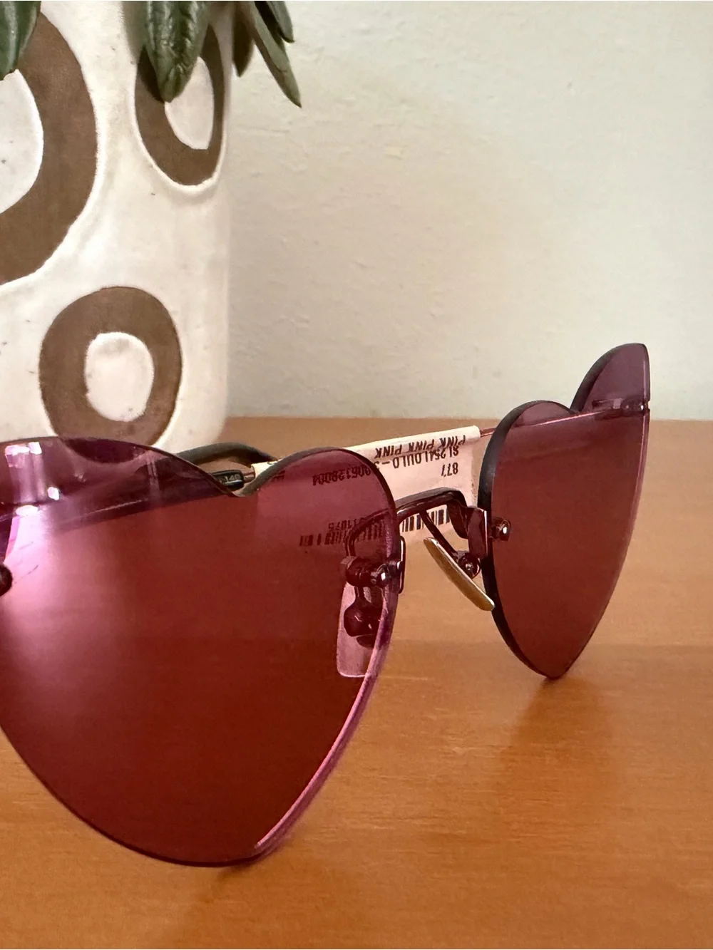 Saint Laurent Lou Lou Stylish Heart-Shaped Pink Sunglasses. New with tags. NWT